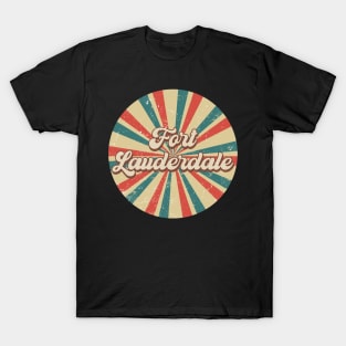 Circle Design Fort Proud Name Birthday 70s 80s 90s Styles T-Shirt